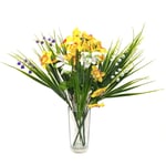 Set of 4 Artificial Springtime Flowering Plants - Daffodil, Bluebells Snowdrop