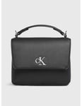 Calvin Klein Axelremsväska med handtag svart logga -