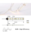 LED Strip 24V IP67 2700K 9,6W/m, 5 meter pakke