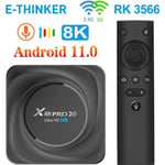 Boîtier Smart TV Android 11.0 X88 PRO 20 E-THINKER - 8K, Wifi bi-bande, Bluetooth 4.0, Ethernet 1000M