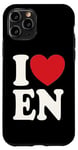 Coque pour iPhone 11 Pro I Love FR I Heart FR Initiales Hearts Art F.N