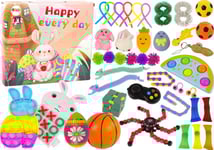 Leantoys Påsk Fidget Toys Pop It Squishy Anti-Stress 42 Delar