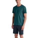 Calida Relax Essentials Short Pyjamas Mörkgrön bomull Large Herr