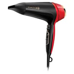 Remington Manchester United Thermacare Pro 2400 Ionic Hair Dryer Performance Variable Heat and Speed Settings Including Storage Bag, Black and Red