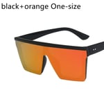 Nya stil dam solglasögon fyrkantiga oversized lyx black+orange