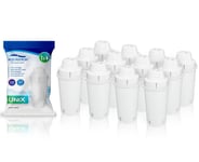 12pk Aqualogis UniX Water Filter Compatible with BRITA CLASSIC Jug