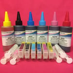 6 Refillable ARC Cartridges & 600ml Ink For Epson EXPRESSION PHOTO XP760 XP 760