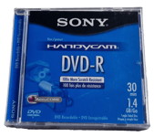 SONY Handycam Video Camera DVD-R, 1.4 GB 30 Minute, Single Sided, New & Sealed