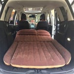 Travel bed Travel Bed Back Seat Air Bed Portable Travel Inflatable Bed Air Bed Car Inflatable Bed Double-sided Flocking Mattress With Built-In Pillow 5-23 ( Color : Brown , Size : 190x119x12.5cm ) LOL