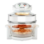 Halogen Convection Oven Air Fryer 1400W Electric Multi Function Cooker White 17L