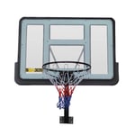 Nologo Wall Mount Basketball Hoop for Youth Kids Teenagers, 43'' Mini PVC Backboard Indoor Outdoor, Standard Junior Hoop Goal BTZHY