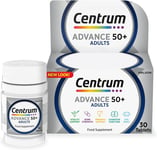 Centrum Advance 50+ Tablets Multivitamin & Mineral Supplements, with 24 Essentia
