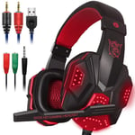 NEW DELUXE HEADSET HEADPHONE WITH MICROPHONE FOR XBOX ONE & S PS4 PC MAC TABLETS