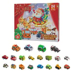 Gift Box Countdown Toys Car Blind Box Christmas Advent Calendar Trucks Cars