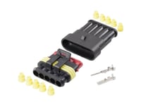 Te Connectivity Superseal-Sats Amp-Superseal 1,5 Mm Serie Totalt Antal Poler 5 Rutstorlek: 6 Mm 30S006 1 Sats