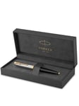 Parker 51 Premium Ballpoint Pen | Premium Collection | Black with Gold Trim | Medium Point Black Ink | Gift box