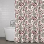 Duschdraperi "Dagmar" rosa/gråbeige