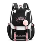 Blackpink Backpack Laptop Bag School Bag Bookbag With Usb Chargingheadphone Port style 2