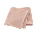 Little English Cotton Cellular Blanket - Extra Soft blanket Ideal for Prams, Cots, Car Seats and Moses Baskets. - 100% Cotton - Light Pink - 100cm x 80cm