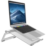 INF Laptopställ Av Aluminium - Hopfällbart Och Justerbart Silver