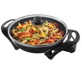 Quest 35870 Electric Non-Stick Wok with Lid / Rapid Heating, Temperature Control