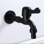 Faucet sanitary black color 304 stainless steel wall mounted bibcocks wash machine faucet sink faucet garden faucet G1/2-wash_faucet_long