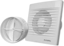 Dospel Väggmonterad Ventilator Styl 120 S-P Med Spjäll (Wd-007-0003P)