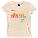 Teetown - T Shirt Femme - Always True Love - Kissing Kiss Couple Heart Babe Bae - 100% Coton Bio