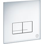 GBG Triomont XS veggtrykk duo glass hvit, rektangulær trykknapp