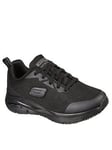 Skechers Arch Fit Sr Lace Up Athletic Workwear Trainers - Black, Black, Size 5, Women