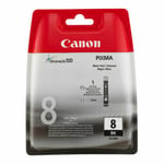 NEW Genuine CANON 8 Black CLI-8BK BK Pixma ChromaLife 100 Printer Ink Cartridge