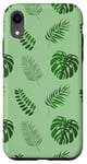 Coque pour iPhone XR Vert Monstera Feuilles Tropical Botanique Été Nature Mignon
