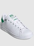 adidas Originals Unisex Junior Stan Smith Trainers - White/Green, White/Green, Size 4