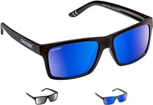 Cressi Bahia Floating Sunglasses Lunettes de Soleil de Sport Flottantes Polarisées Anti UV 100% Unisex-Adult, Noir/Verres Miroir Bleu, Taille Unique