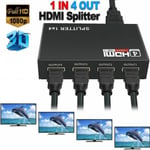 1 In 4 Out Full Hd Hdmi Splitter Port Hub Repeater Amplifier British Rule
