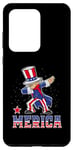 Coque pour Galaxy S20 Ultra Dabbing Uncle Sam America Flag Patriotic 4th of July