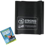 Fitness MAD Resistance Band with User Guide - Strong (Black)