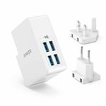 Anker Usb Charger 27w 4-port Usb Wall Charger Powerport 4 Lite White Brand