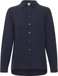 Part Two Women's Button Up Regular Fit Long Sleeves Shirt Collar, Night Sky, 8 (XS)