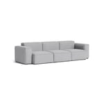HAY Mags Soft low 3-sits soffa Linara 443 tweed-mörkgrå söm