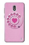 Pink Retro Rotary Phone Case Cover For Nokia 2