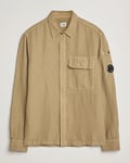 C.P. Company Broken Linen/Cotton Overshirt Taupe