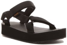 Teva Midform Kids Hook And Loop Lightweight Sandal In Black UK Size 10 - 1