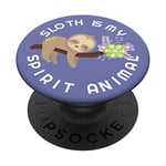 Sloth is my spirit animal cell phone grip holder sloth lover PopSockets Swappable PopGrip