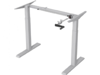 Ergo Office ER-402W Manual Height Adjustment Desk Table Frame Without Top for Standing and Sitting Work White