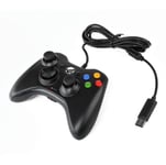 1pcs Manette Contrôleur de Jeu Filaire Noir compatible avec Xbox 360 / XBOX 360 slim / PC Windows 7 10 noir