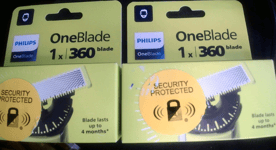 Philips OneBlade 360 QP410/50 Replacement Blades x2. Lasts up to 4 months. New.