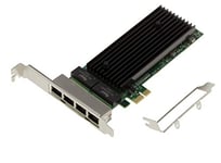 KALEA-INFORMATIQUE Carte contrôleur réseau PCIe 2.0 x1 4 Ports RJ45 Quad GIGABIT ethernet avec Chipset Intel 82576. Equerres Low et High Profile