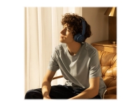 Soundcore Life Q35 - Hörlurar med mikrofon - fullstorlek - Bluetooth - trådlös, kabelansluten - NFC - aktiv brusradering - 3,5 mm kontakt - blå
