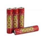 McPower Micro Battery AAA 1.2V 1500mAh NiMH pack de 4 piles rechargeables